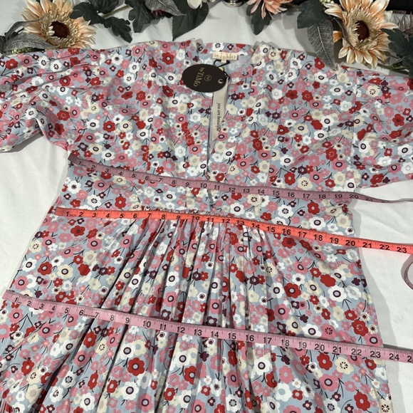 NWT $335 byTiMo [ XS ] Structured Cotton‎ Shift Dress in Flower Garden RARE - Picture 3 of 16